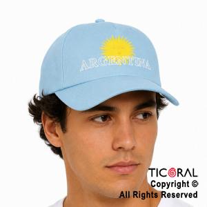 SOMBRERO GORRA ARGENTINA CELESTE CON SOL x 1